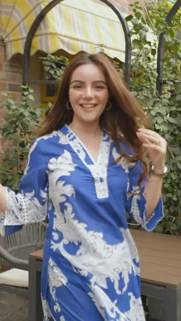 Biba Ocean Blue Beautiful Cotton Cord-Set