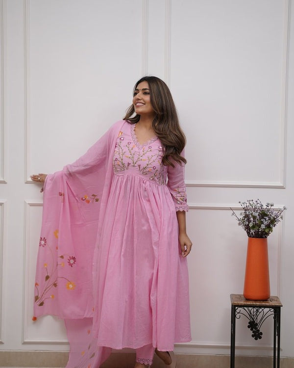 BibaBeautiful Embroidery and Sequence Work Kurta Set For Women
