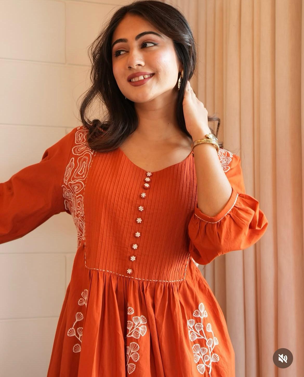 Biba Pure Cotton Printed Kurta Set with Dupatta For Woman