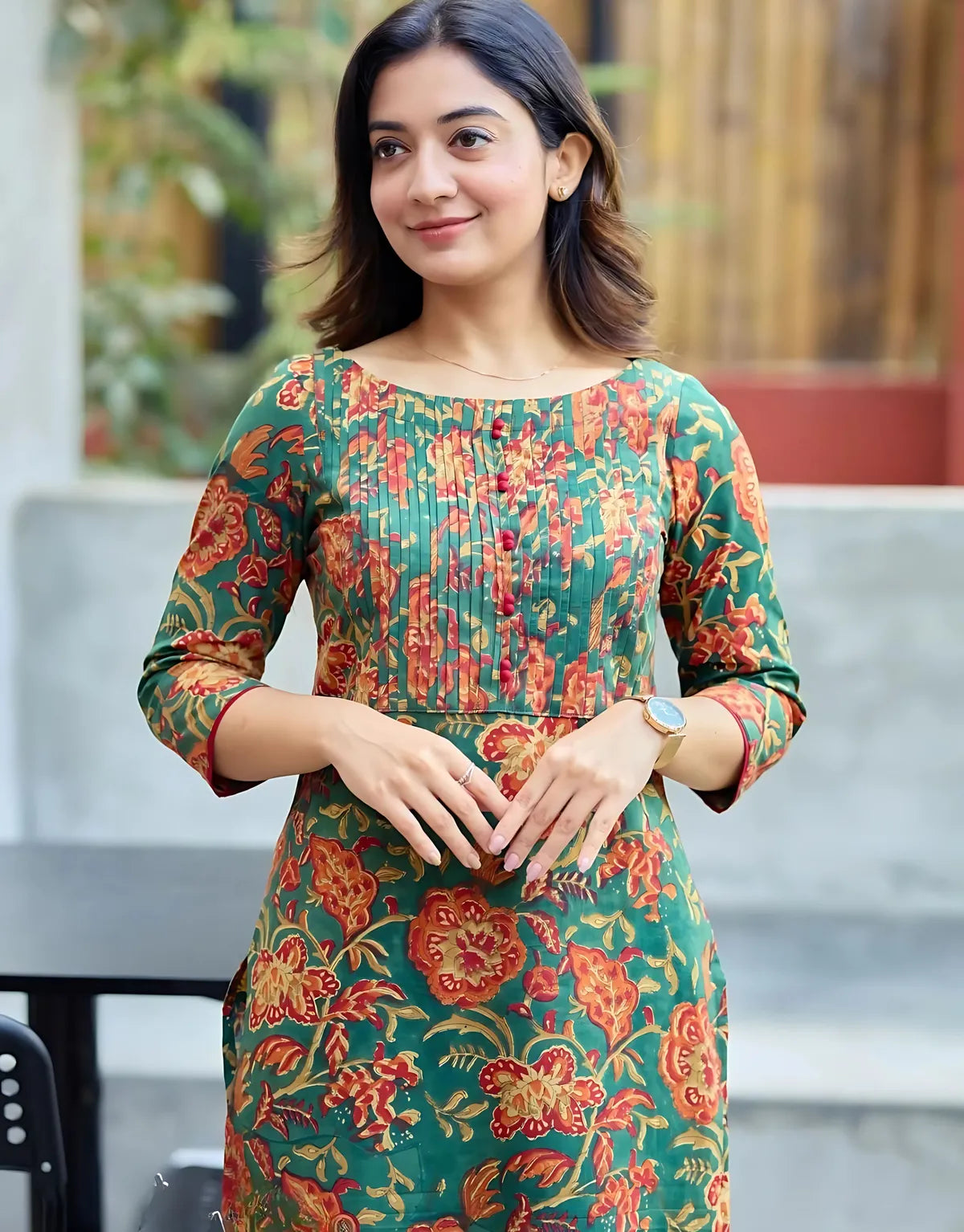 Biba Gul Green Kurti Set