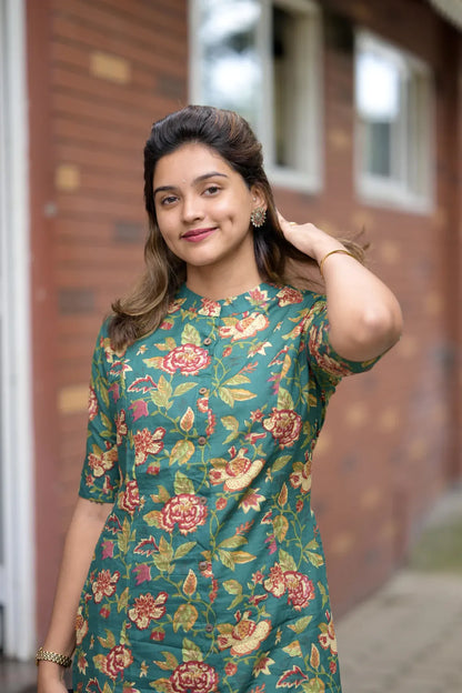 Biba Green Floral Cotton Co-Ord Set