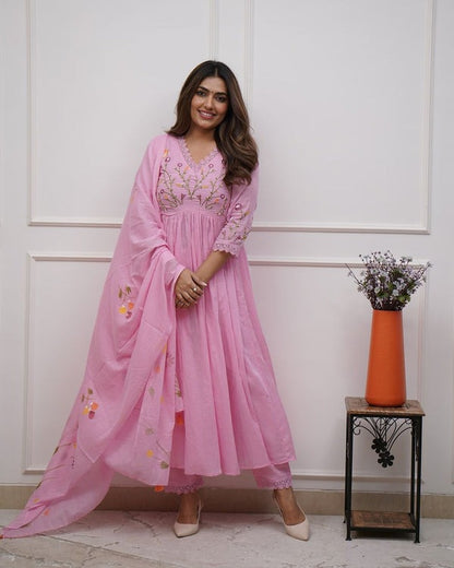 BibaBeautiful Embroidery and Sequence Work Kurta Set For Women