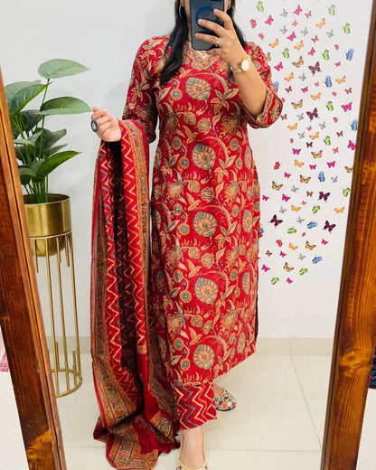 Biba Designer V Neck Azrak Print Cotton Suit