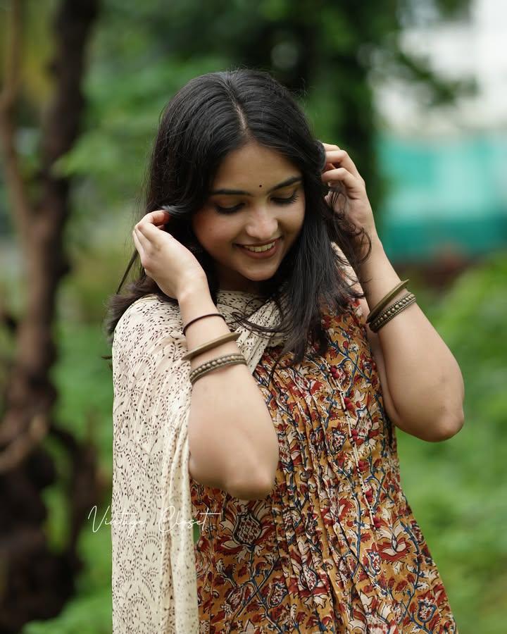 Biba Hand Block Printed Kalamkari Kurti Pant and Dupatta Set