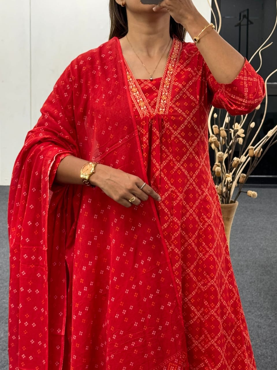 Biba Red 3 Piece A Line Suit Set